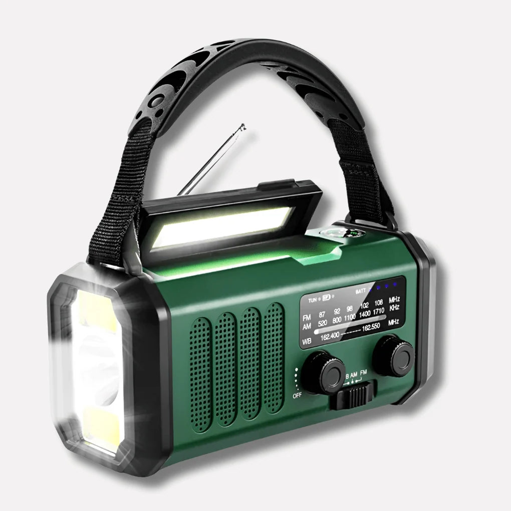 Emergency Radio NOAA Solar Hand Crank USB Charging