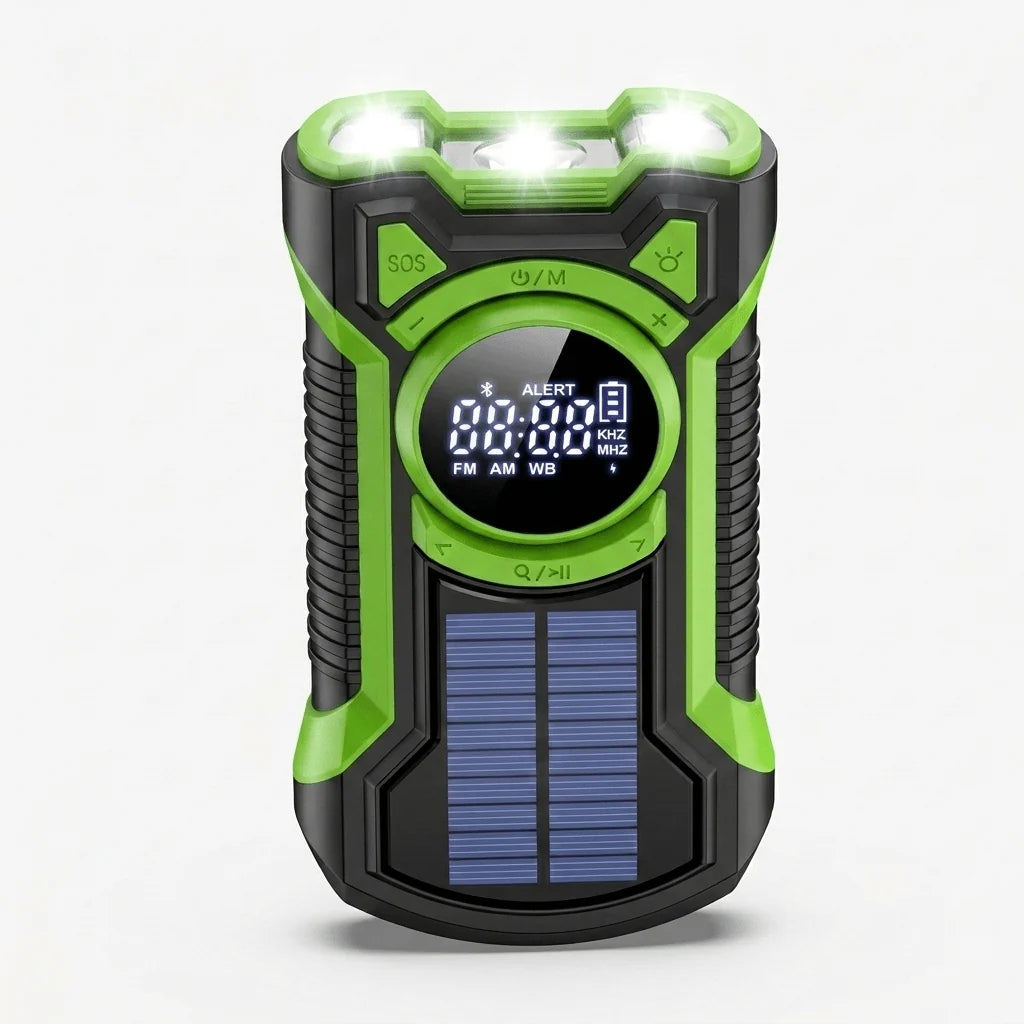 Emergency Radio & Power Bank Solar Hand Crank 5000mAh