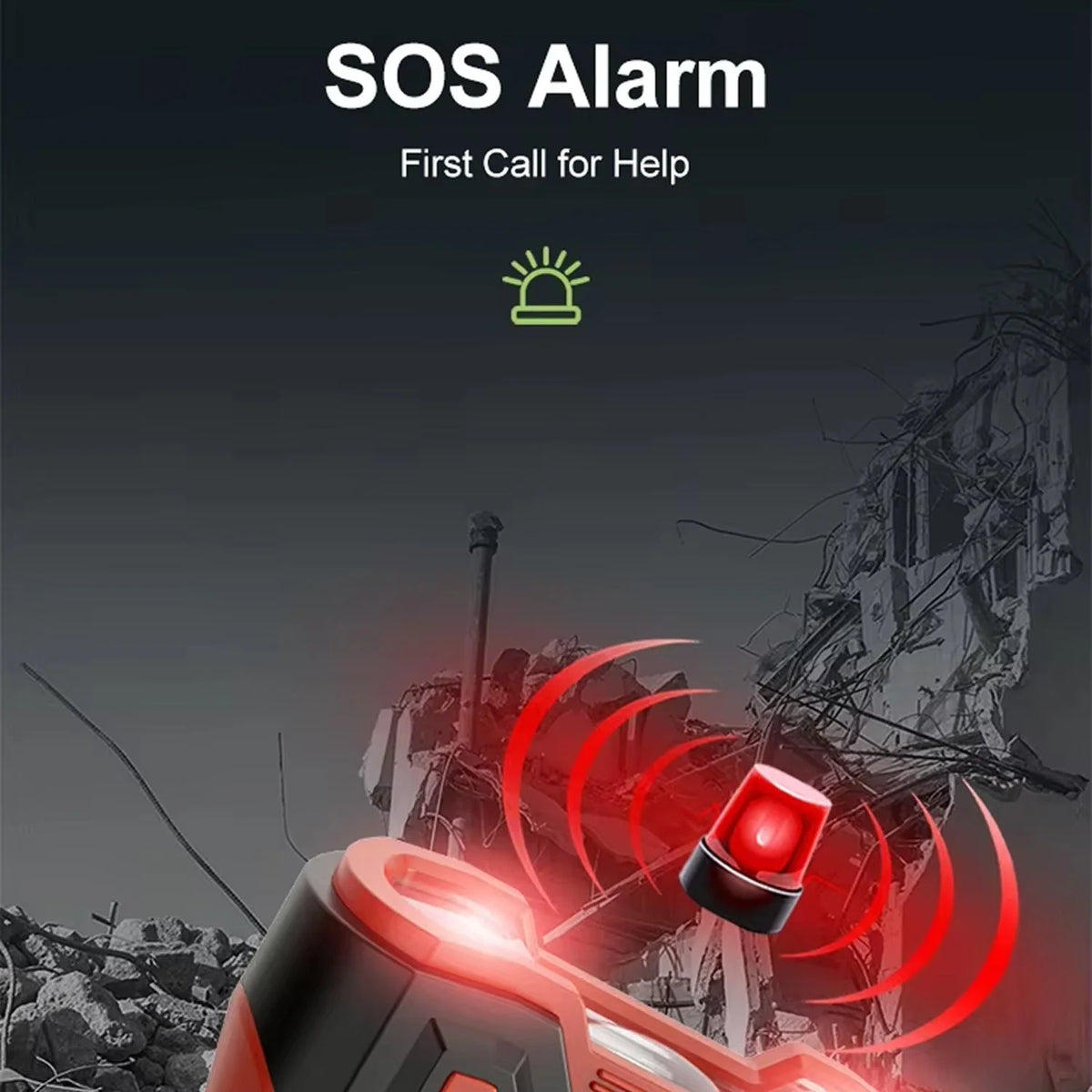 Emergency Radio & Power Bank Solar Hand Crank 5000mAh