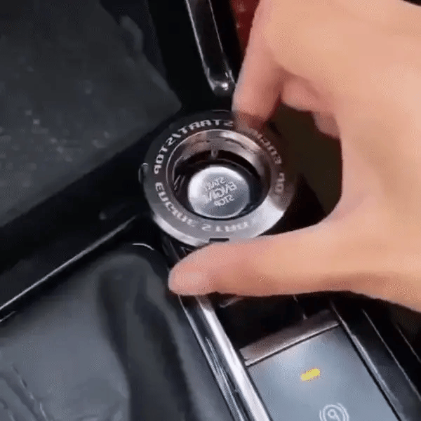 Engine Start Button Cover Rotating Alloy Protective Design