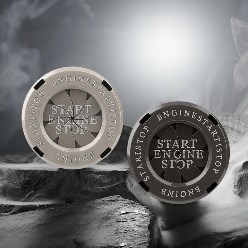 Engine Start Button Cover Rotating Alloy Protective Design