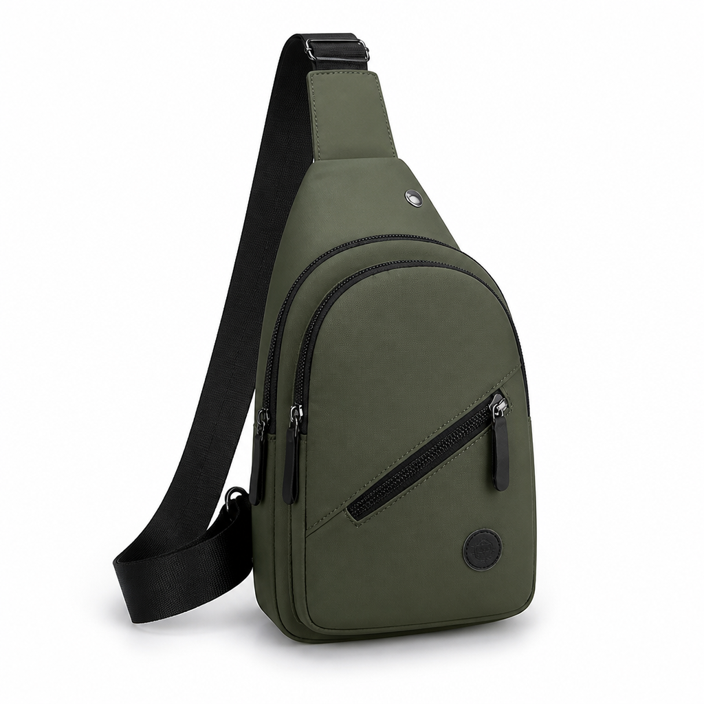 Ergonomic Multi-Compartment Water-Resistant Crossbody Sling Bag