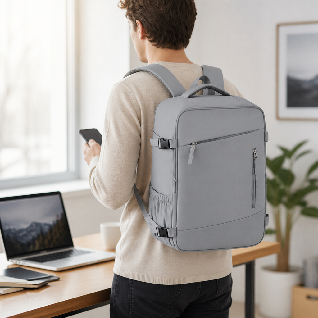 Ergonomic Padded Straps & Breathable Back Laptop Backpack
