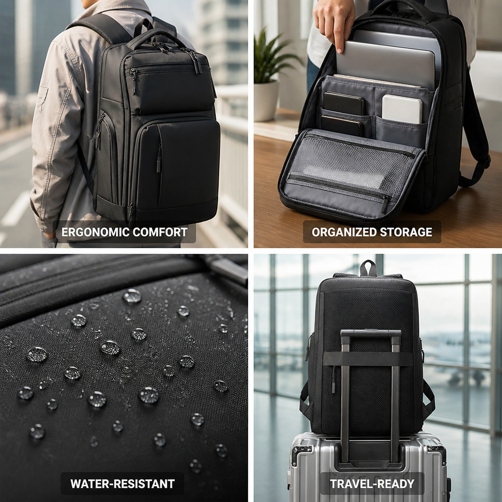 Ergonomic & Water-Resistant Laptop Backpack
