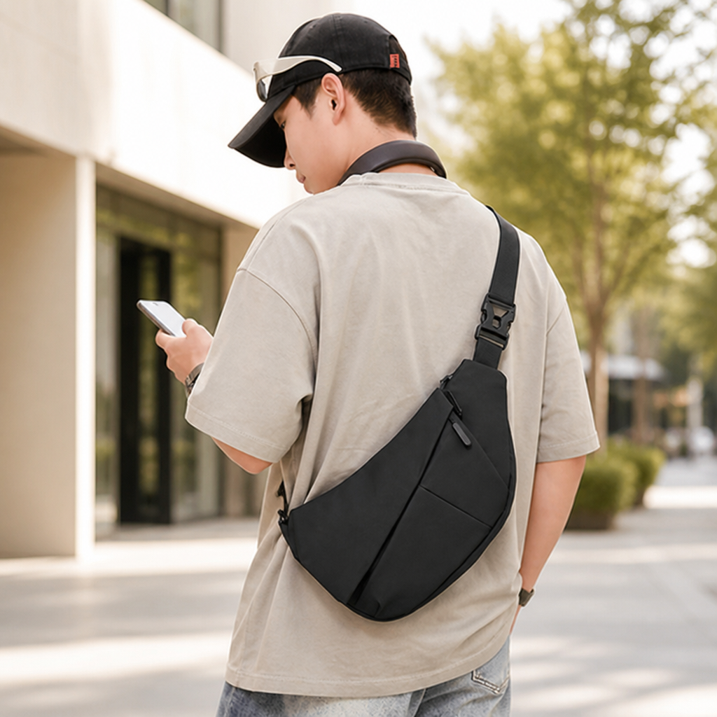 Ergonomic Water-Resistant Sling Bag (Multiple Compartments)