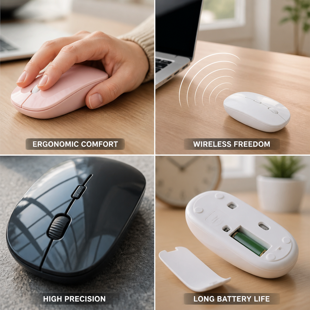 Ergonomic Wireless High-Precision Mouse