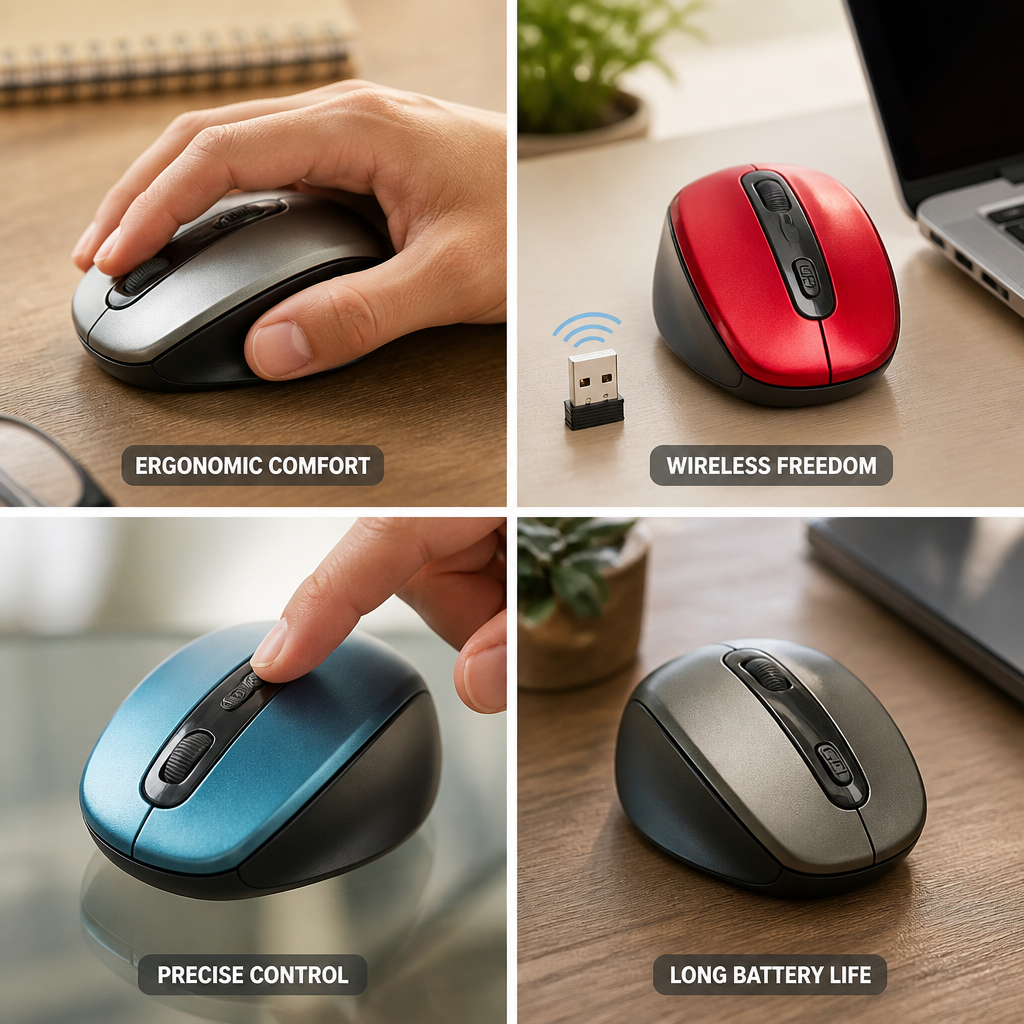Ergonomic Wireless Programmable Mouse
