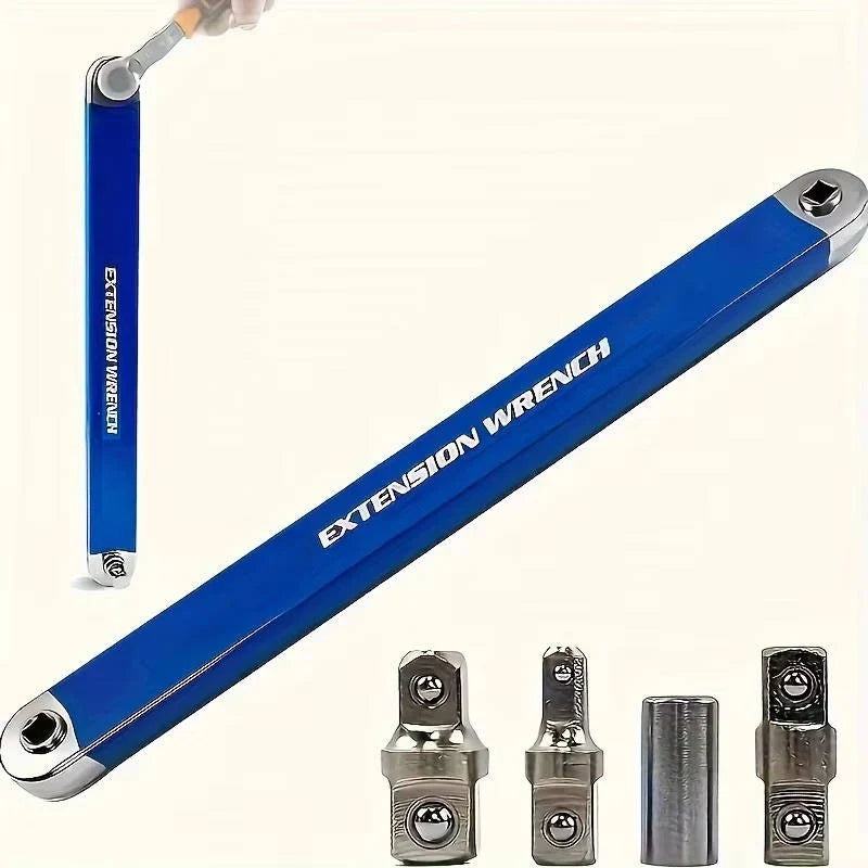 Extension Wrench Long Reach Chain-Driven 3 Adapters