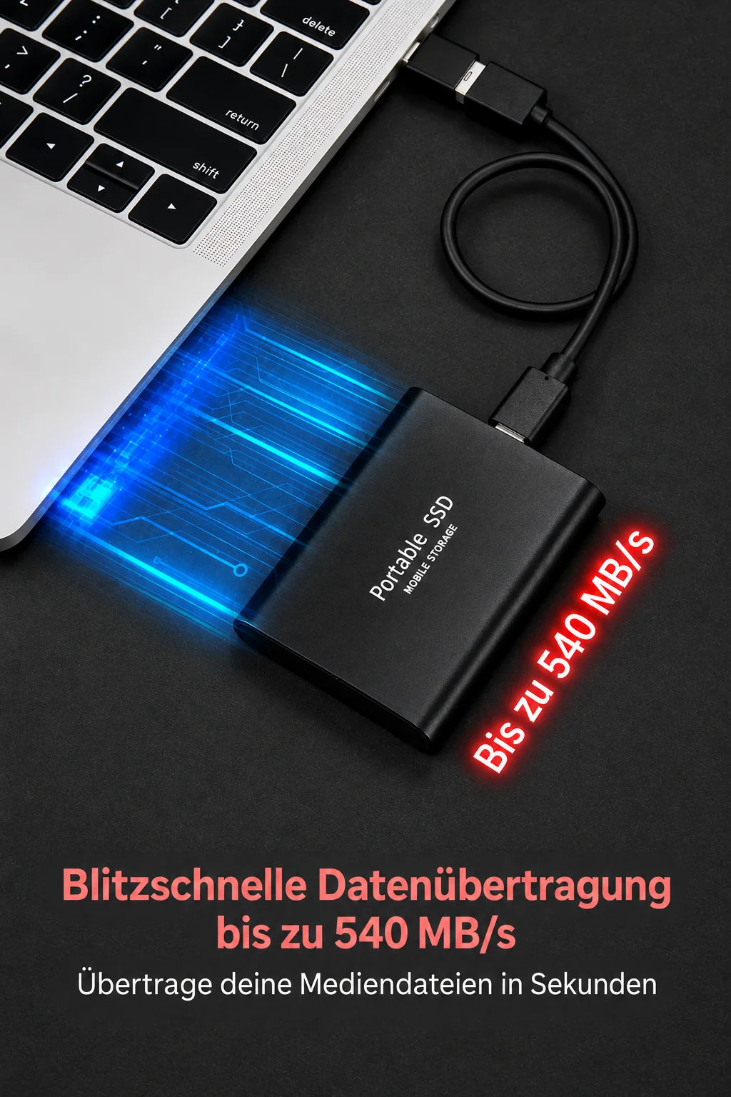 External SSD 128TB Portable Shock-Resistant