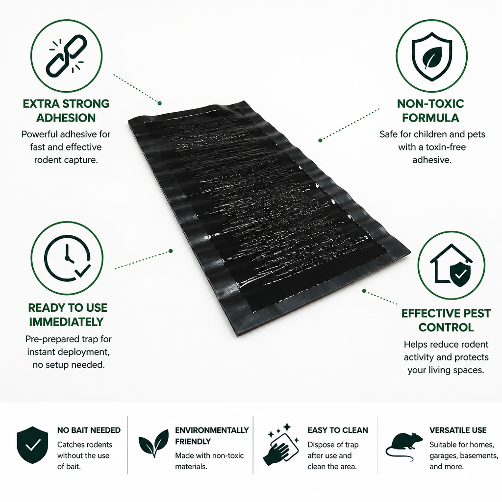 Extra-Strong Adhesive & Non-Toxic Rat Glue Trap
