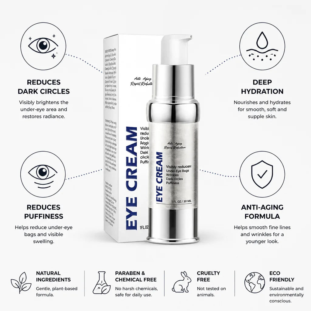 Eye Cream Anti-Wrinkle Hyaluronic Acid & Vitamin C 30ml