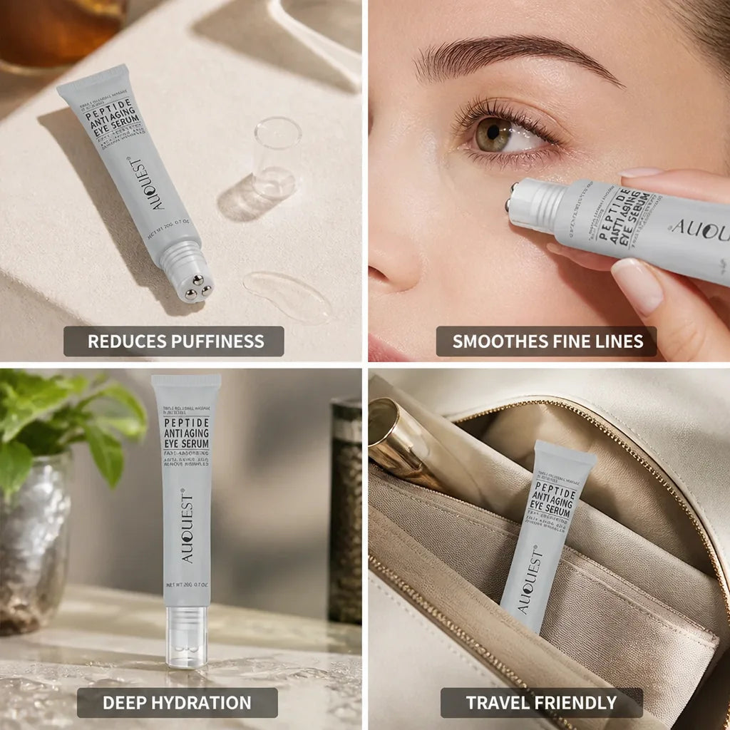 Eye Serum Peptide & Hyaluronic Acid Reduces Puffiness
