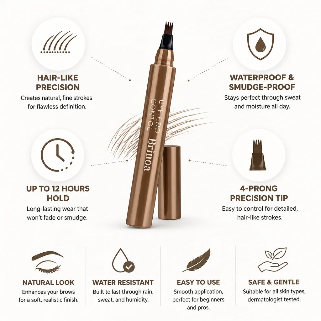 Eyebrow Pencil Precision Tip Waterproof 12 Hour Hold