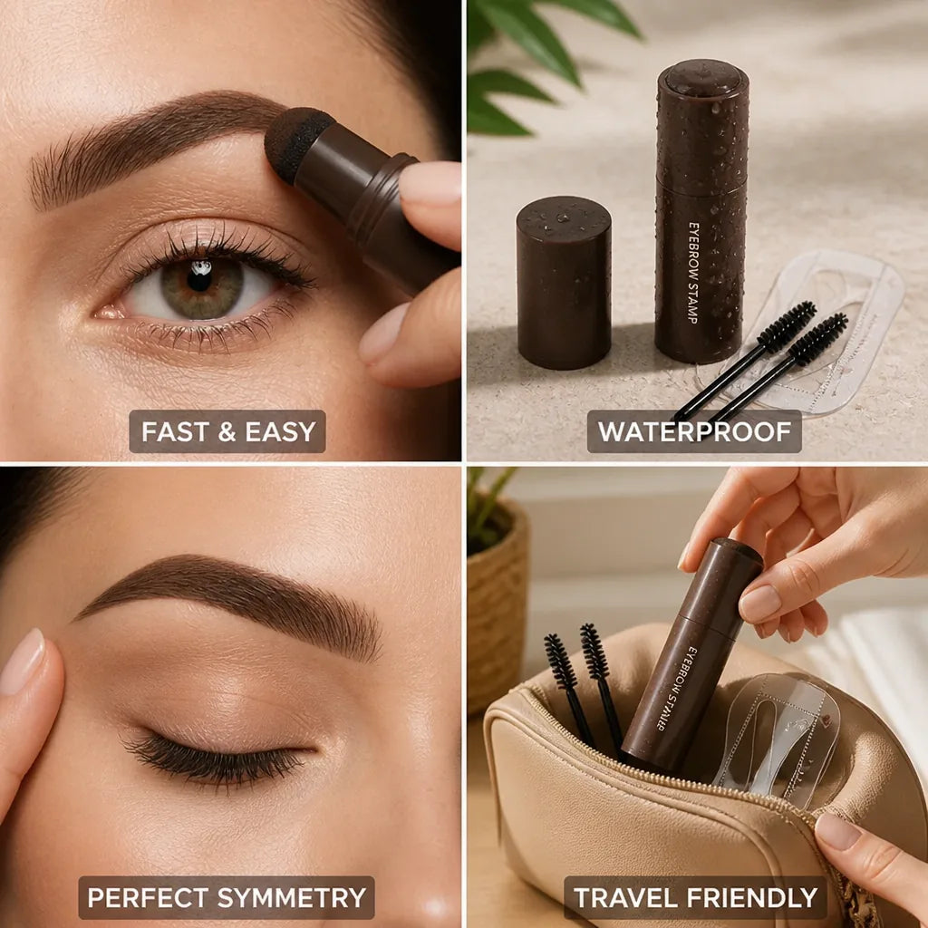 Eyebrow Stamp Kit Precision Stamping Waterproof Smudge-Resistant