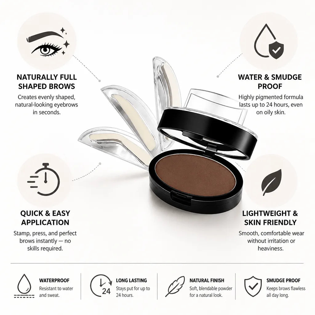 Eyebrow Stamp Natural-Looking 24-Hour Water & Smudge-Proof