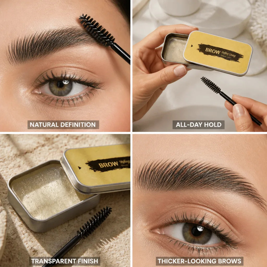 Eyebrow Styling Soap Transparent Gel With Spoolie Brush