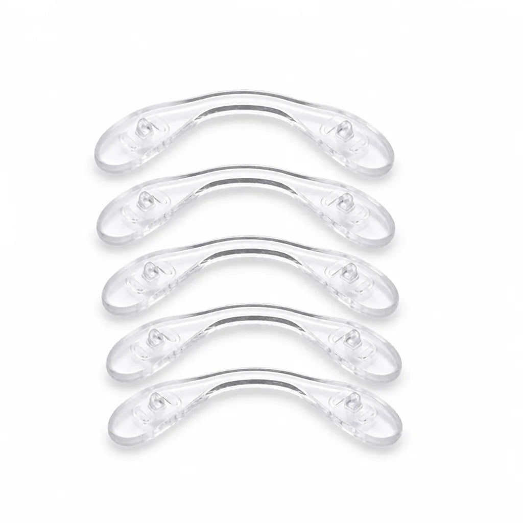 Eyeglass Nose Pads Transparent Silicone Anti-Slip Set of 5