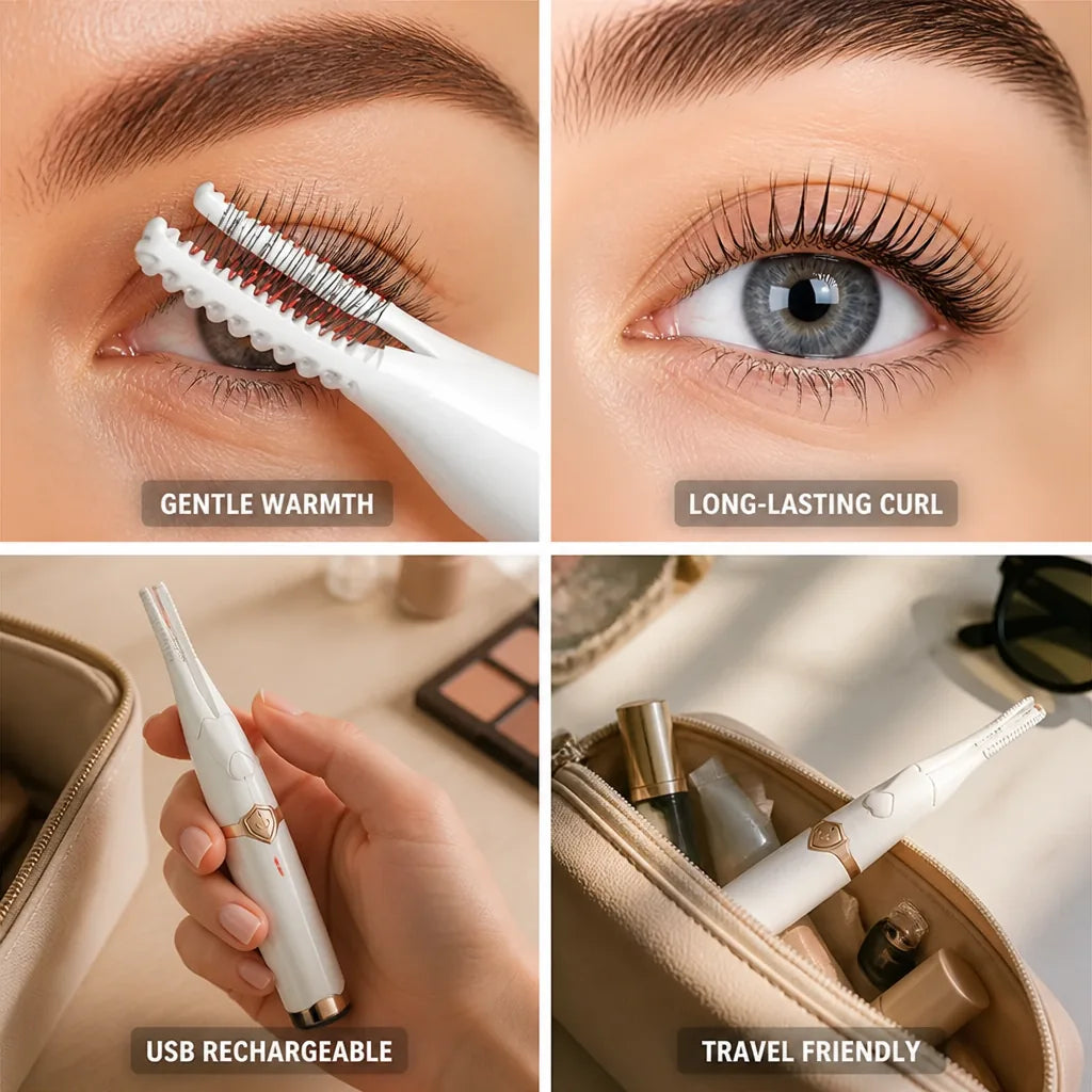 Eyelash Curler Rechargeable Gentle Warmth & Long-Lasting Curl