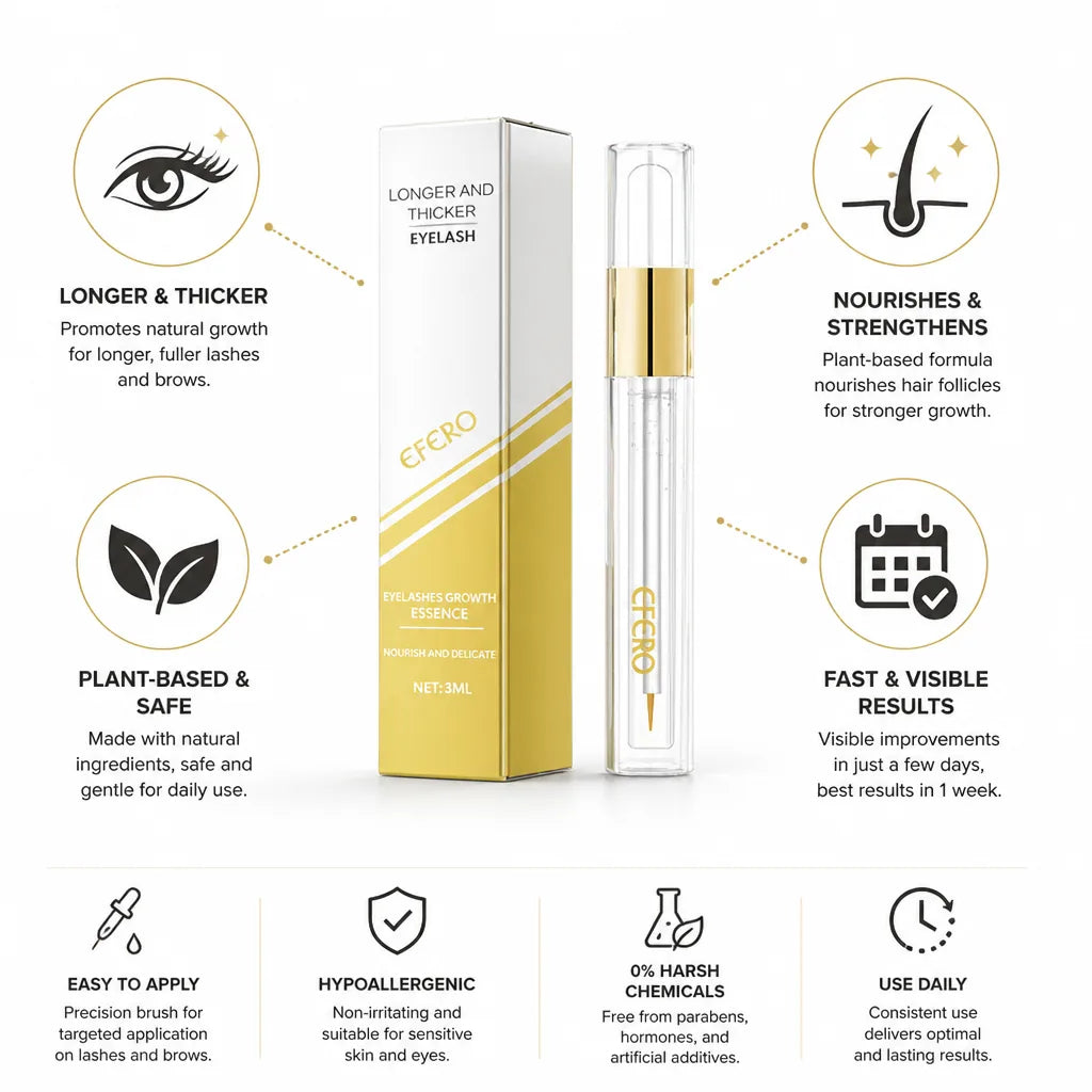 Eyelash & Eyebrow Serum Plant-Based Fast-Acting