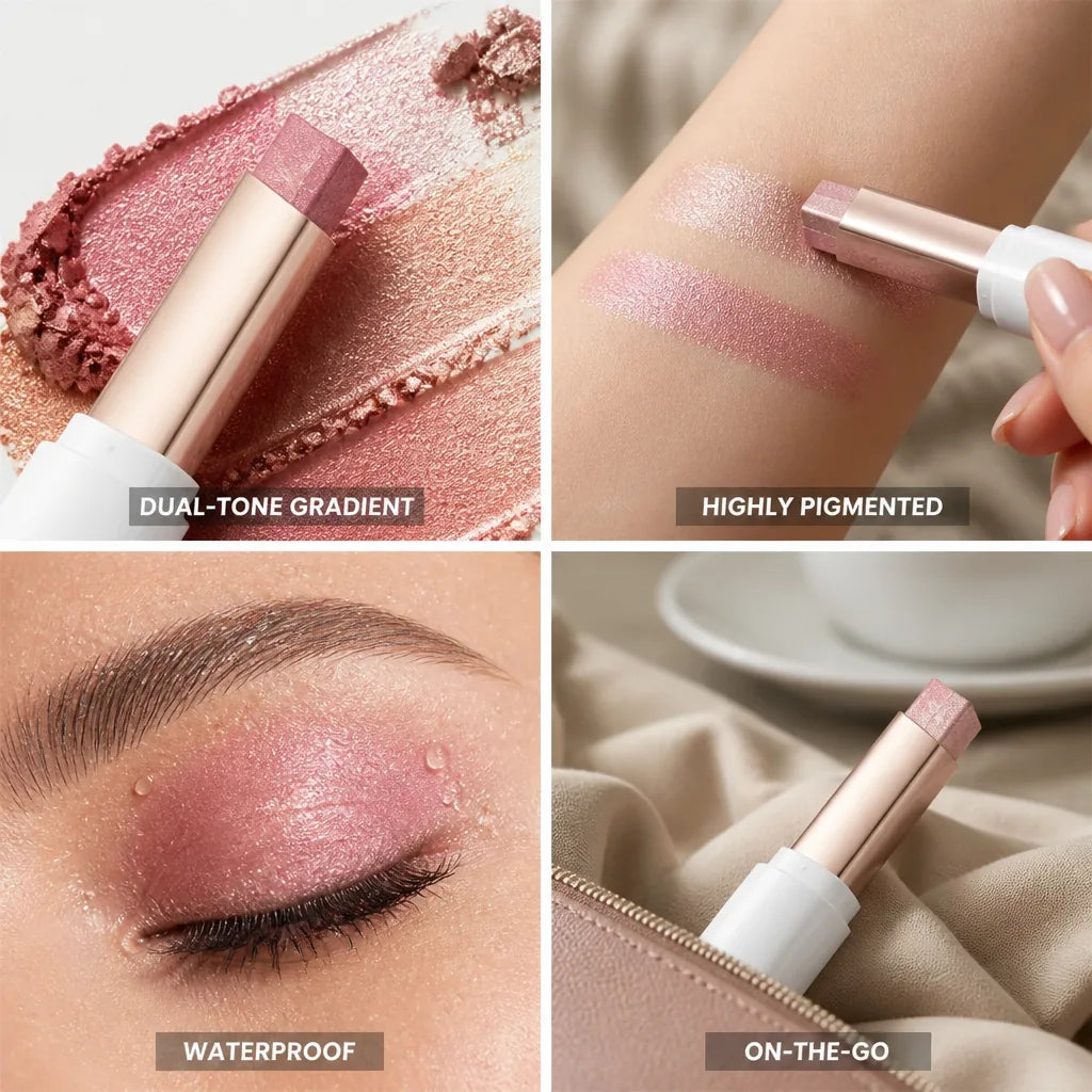 Eyeshadow Stick Dual-Tone Gradient Shimmer Waterproof
