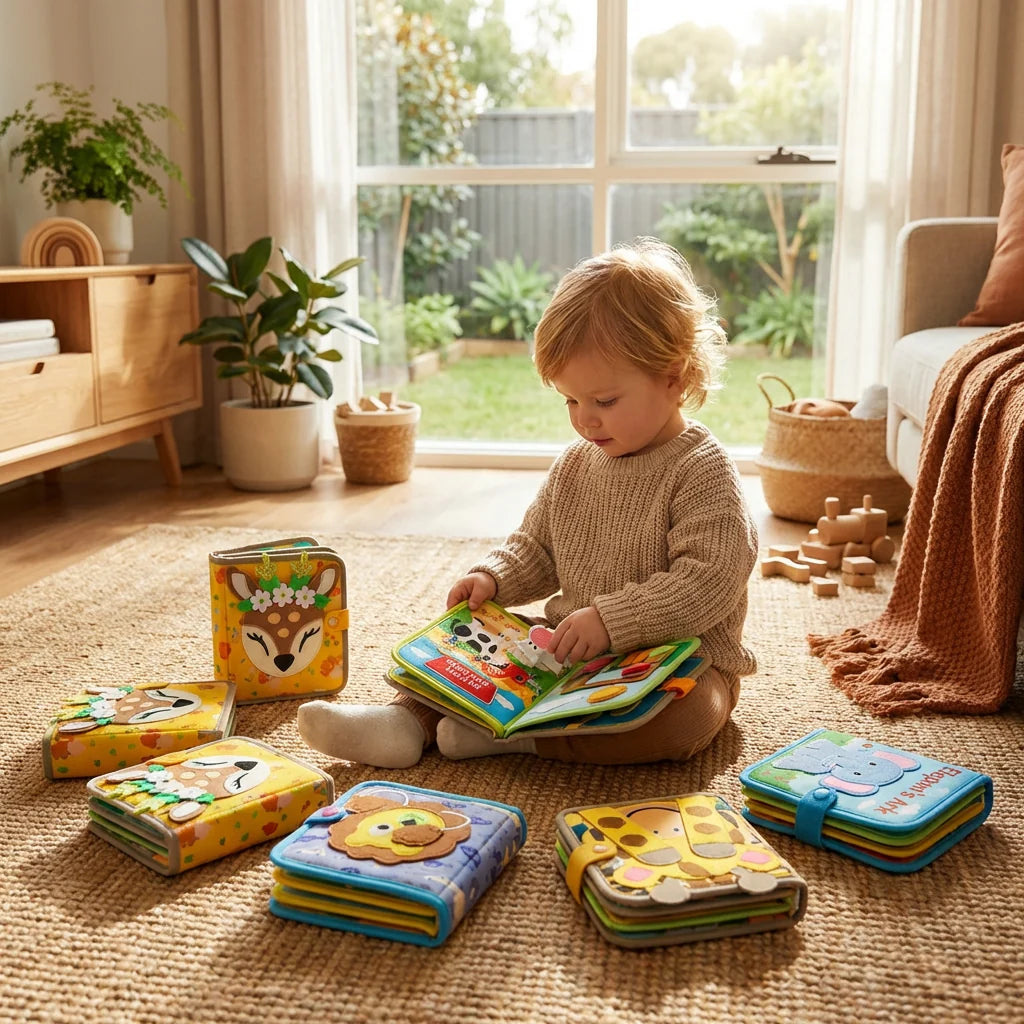 Fabric Activity Book Tactile & Interactive Fine Motor Practice
