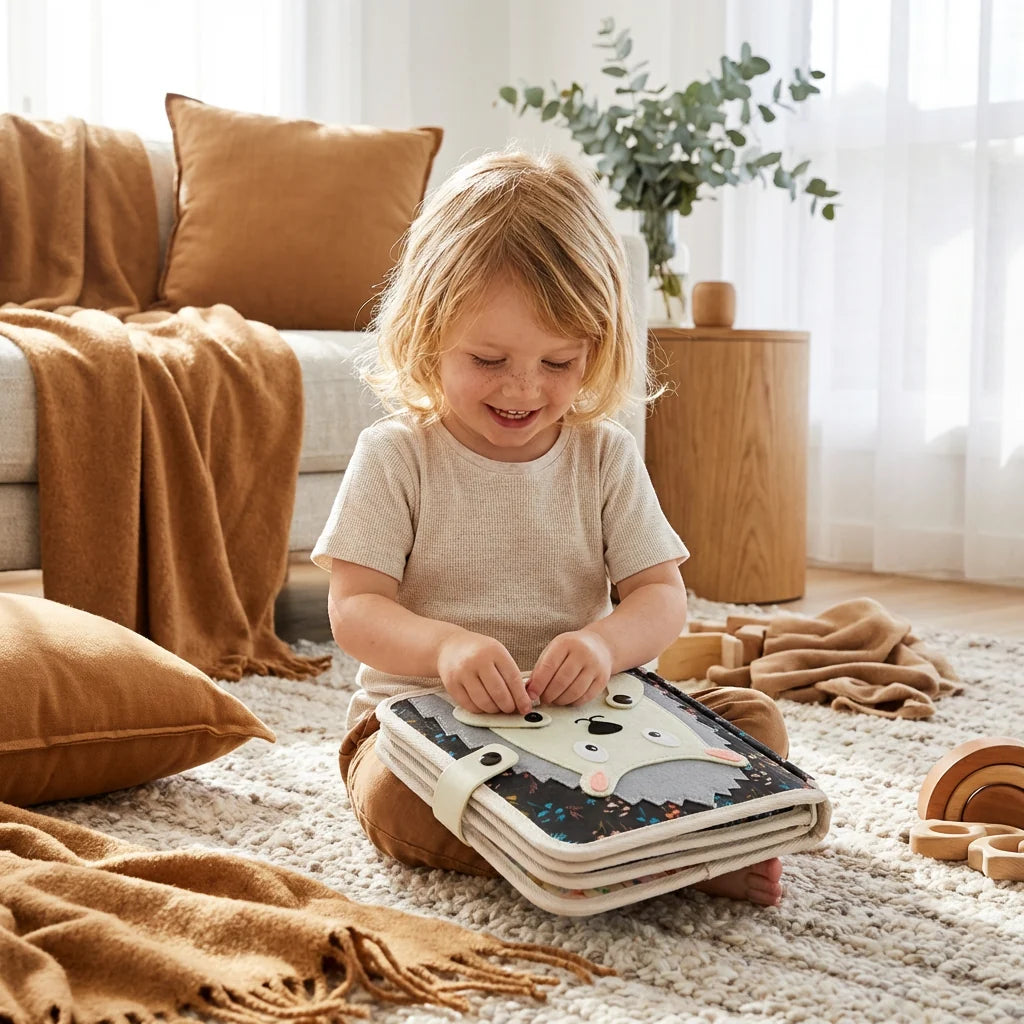 Fabric Activity Book Tactile & Interactive Fine Motor Practice