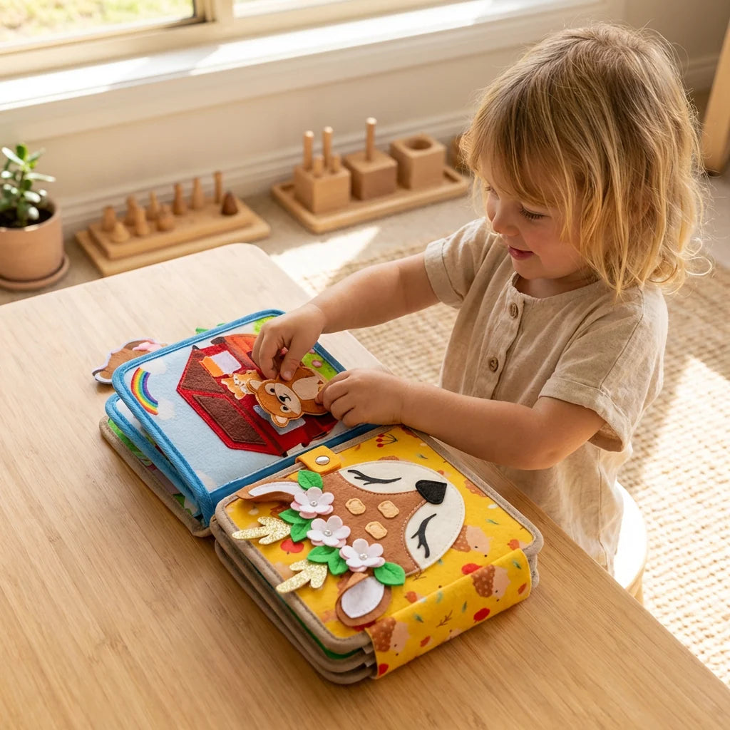 Fabric Activity Book Tactile & Interactive Fine Motor Practice