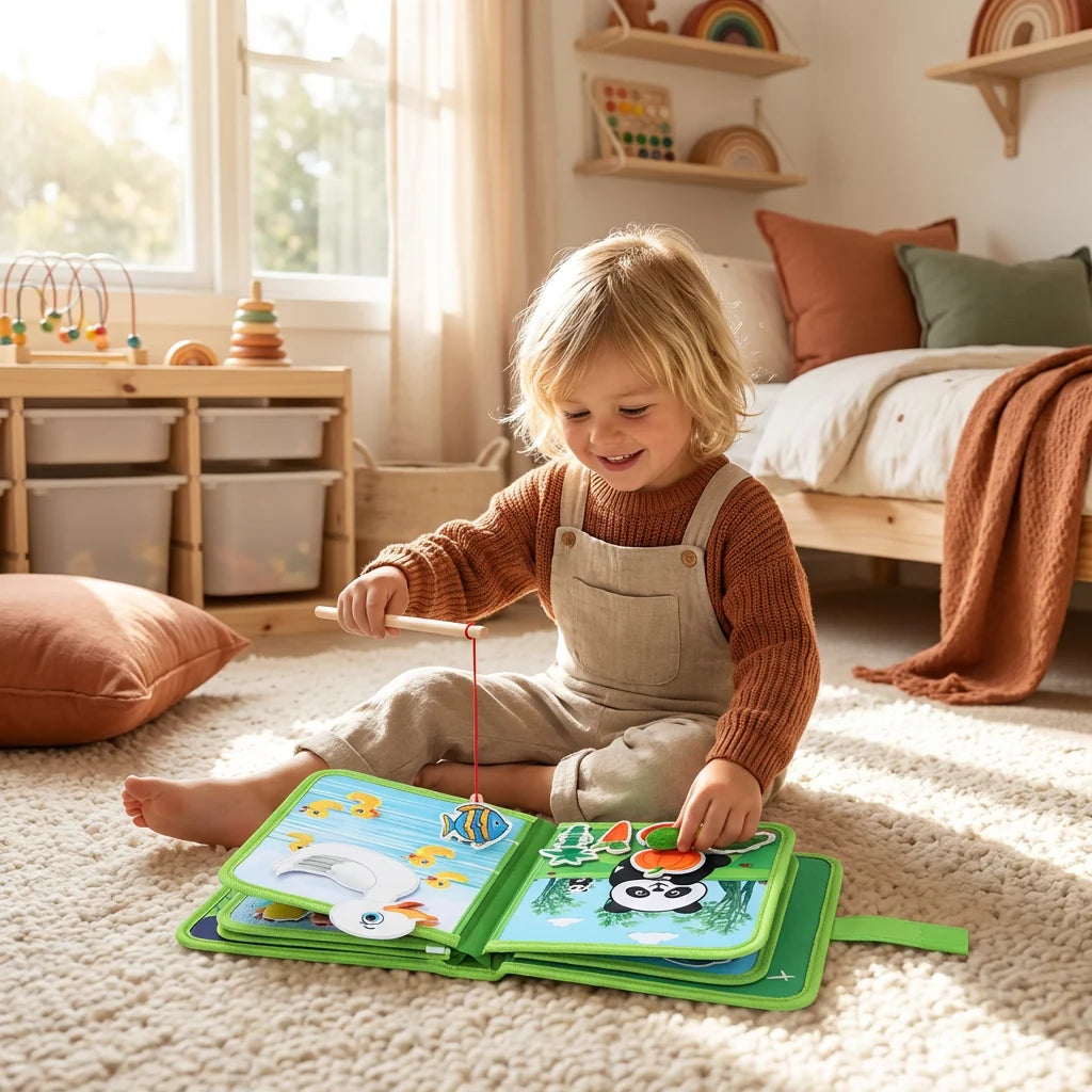 Fabric Activity Book Tactile & Interactive Fine Motor Practice