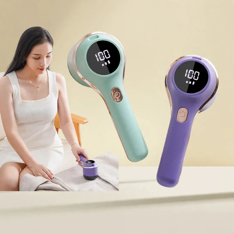 Fabric Lint Remover Rechargeable Cordless Digital Battery Display