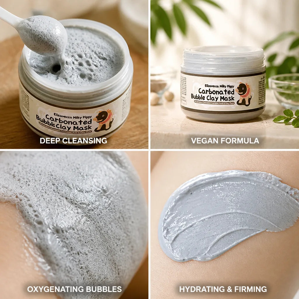 Face Mask Carbonated Bubble Clay Vegan Hydrating & Firming