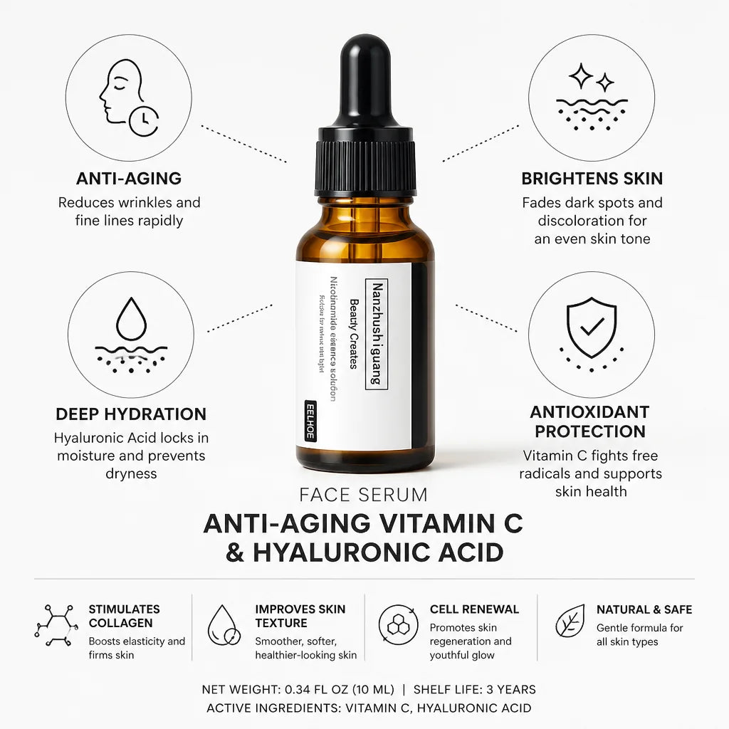 Face Serum Anti-Aging Vitamin C & Hyaluronic Acid