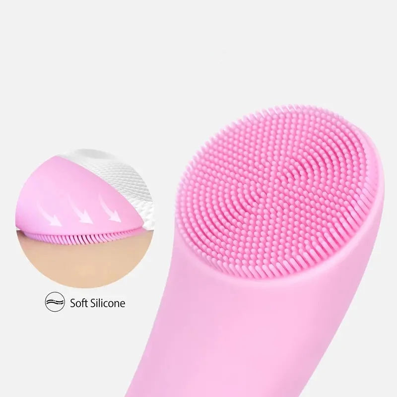 Facial Cleansing Brush Heated Metal Tip & 5-Speed Vibration