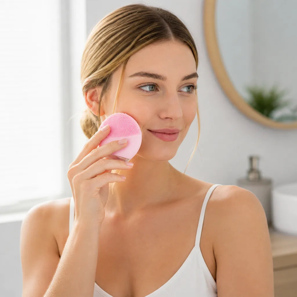 Facial Cleansing Brush Waterproof Silicone USB Rechargeable