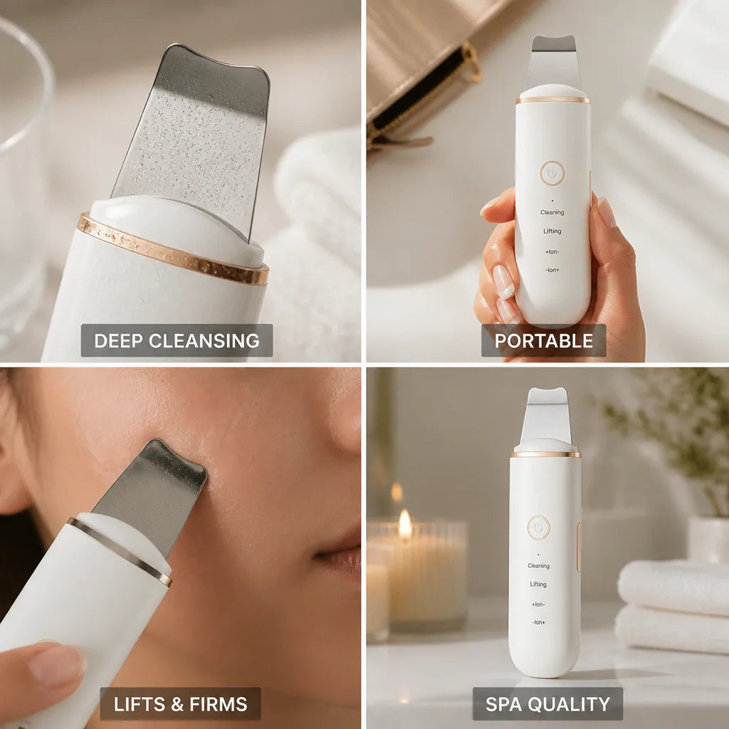 Facial Cleansing Device Ultrasonic Deep Pore Four Modes