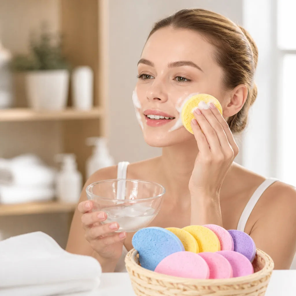 Facial Cleansing Sponge Compressed Expandable 12 Pack