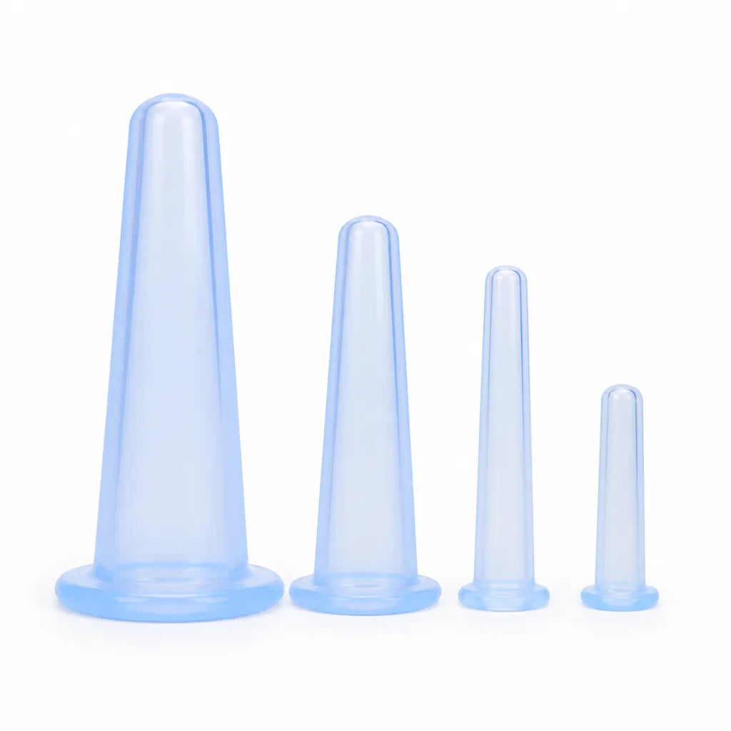 Facial Cupping Kit Food-Grade Silicone Set of 4
