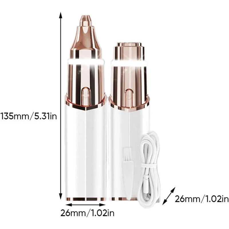 Facial Hair Remover 2-in-1 LED Light USB-C Rechargeable