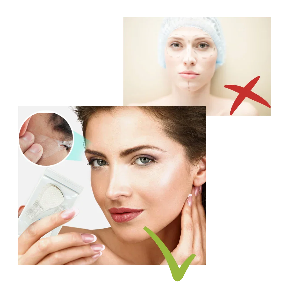 Facial Lift Stickers Clear Medical-Grade Reusable 40 Pieces