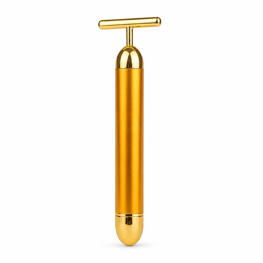 Facial Roller T-Shaped High-Frequency Vibration Gold-Plated