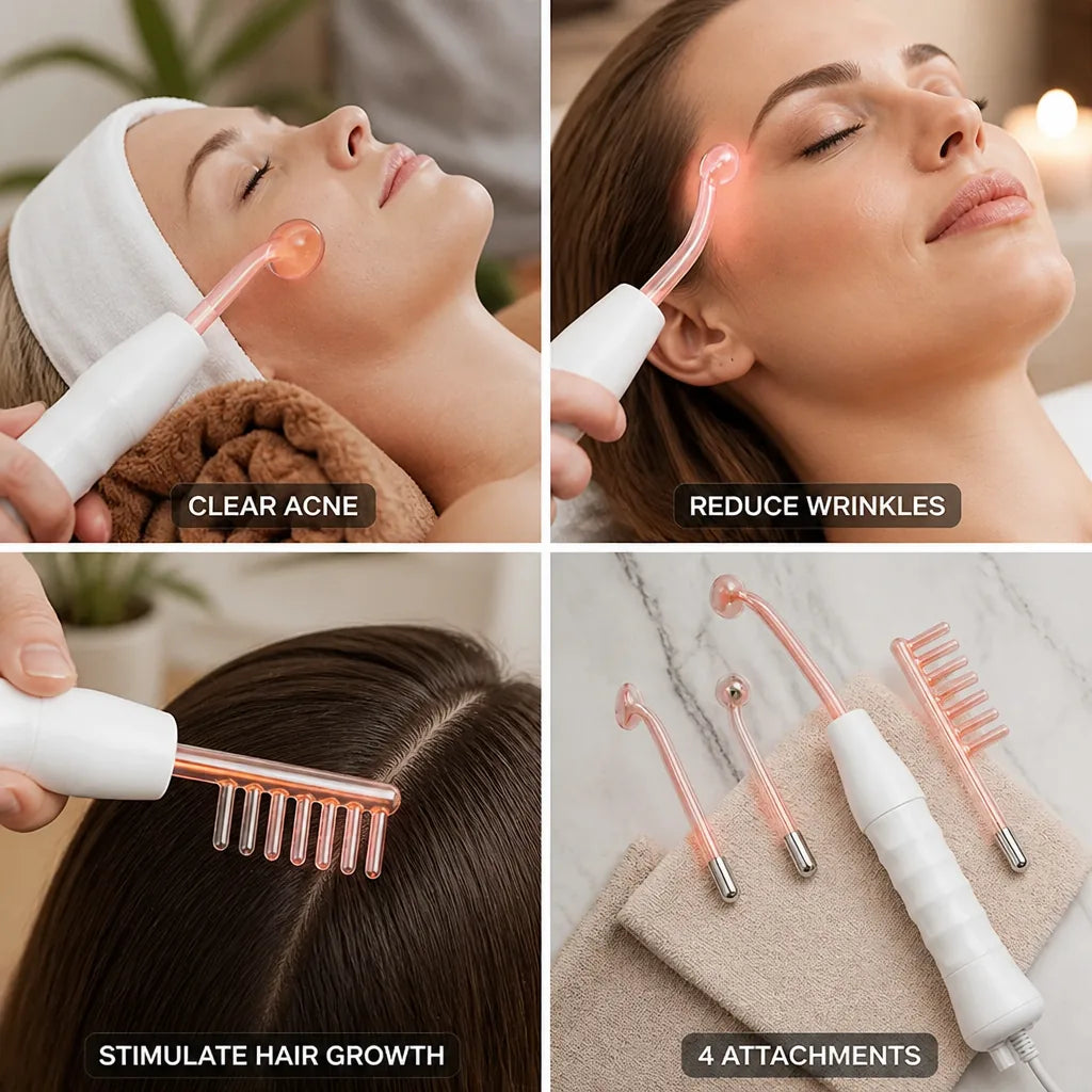 Facial Wand High-Frequency 4 Interchangeable Electrodes