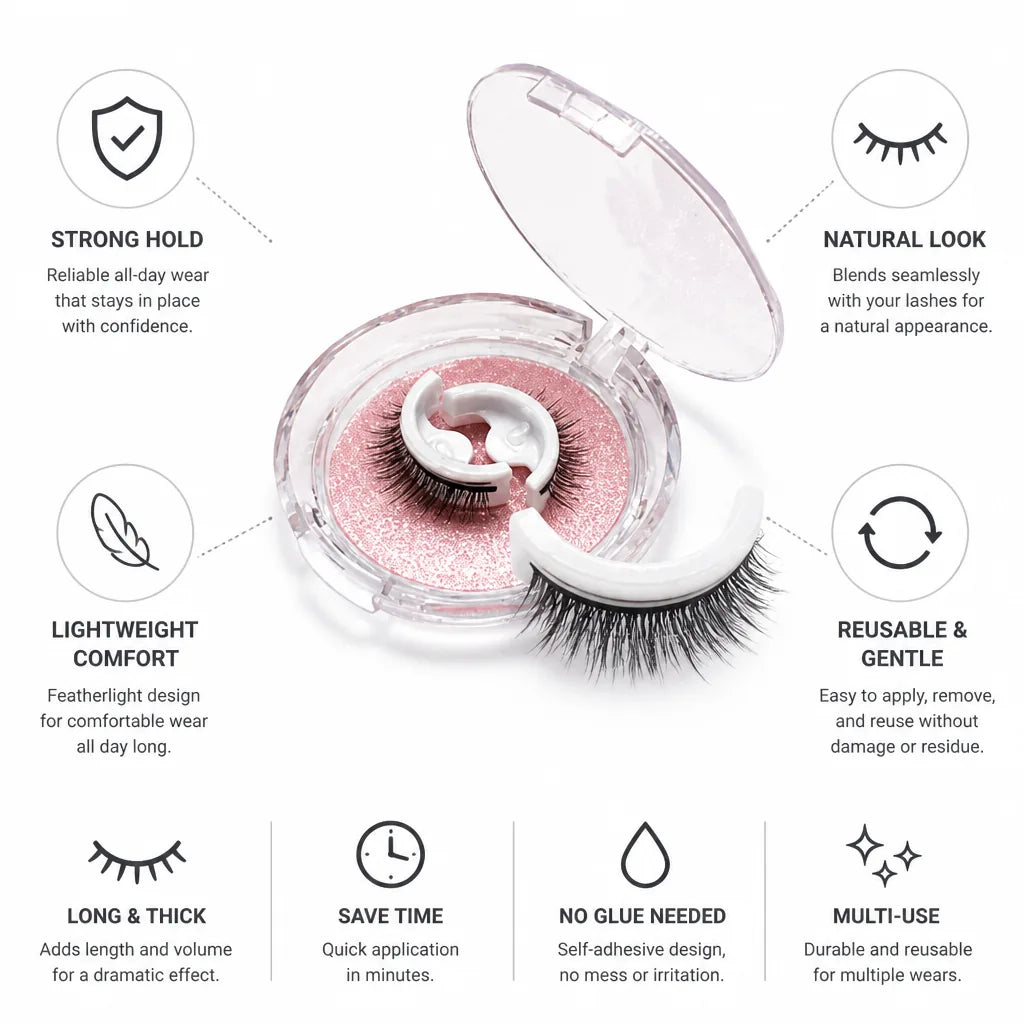 False Lashes Self-Adhesive Reusable Long & Thick
