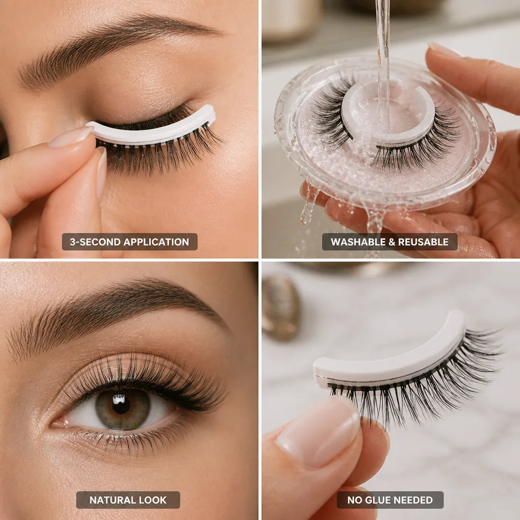False Lashes Self-Adhesive Reusable & Washable