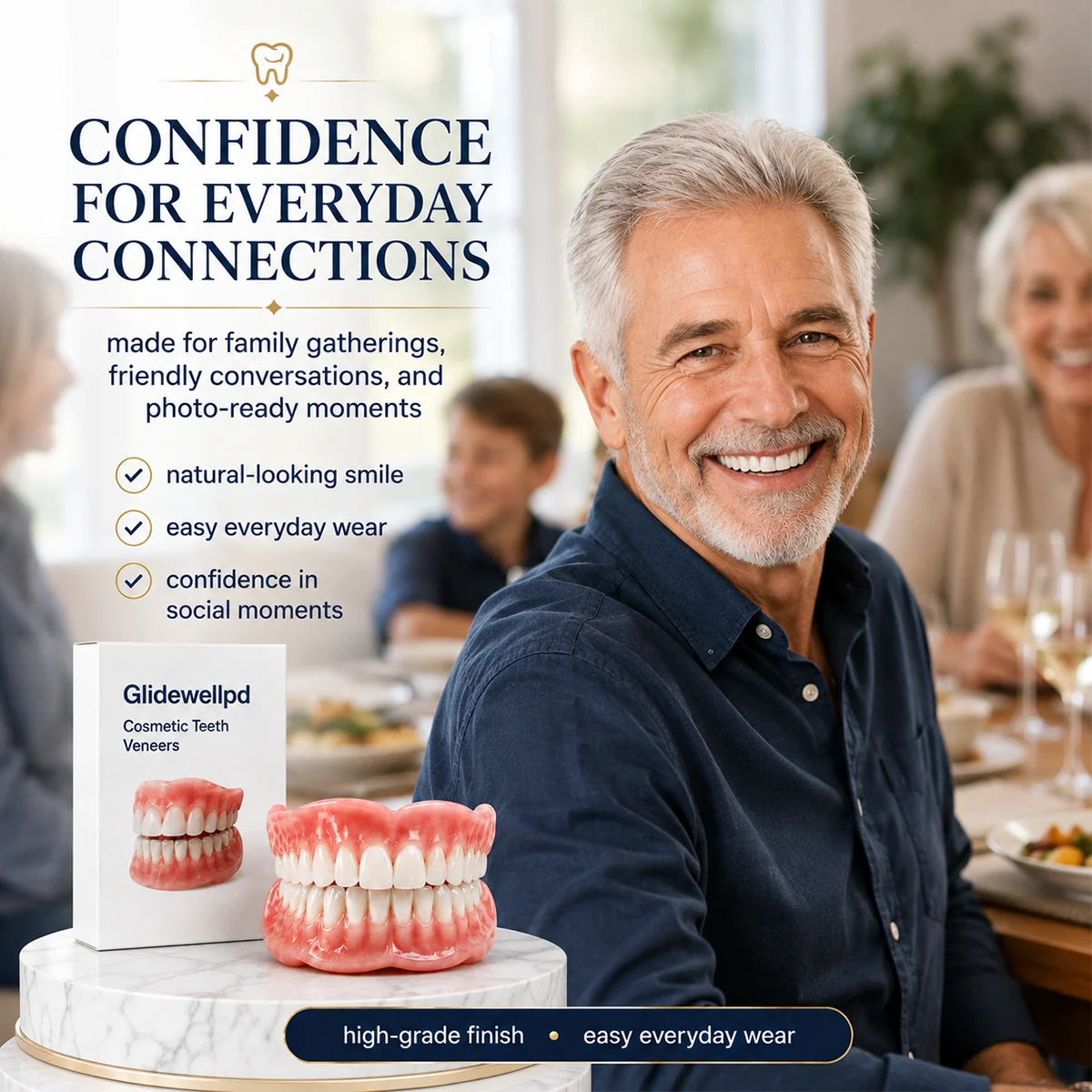 False Teeth Set Upper & Lower Moldable Base