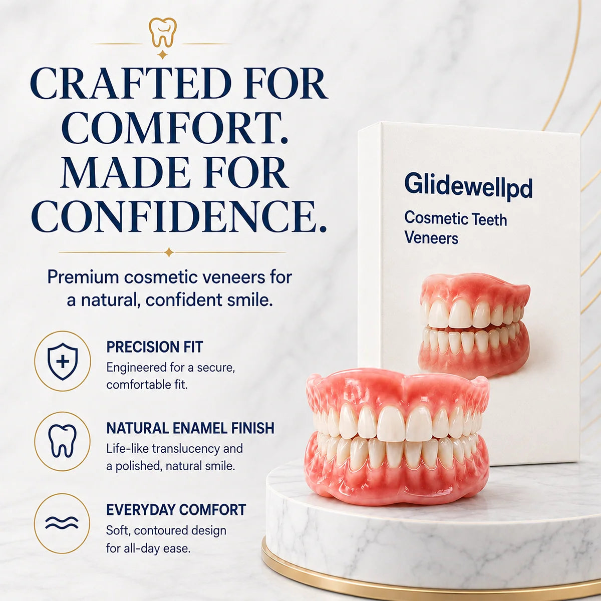 False Teeth Set Upper & Lower Moldable Base