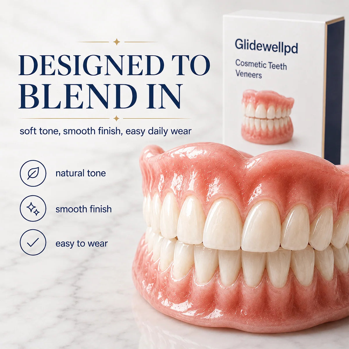 False Teeth Set Upper & Lower Moldable Base