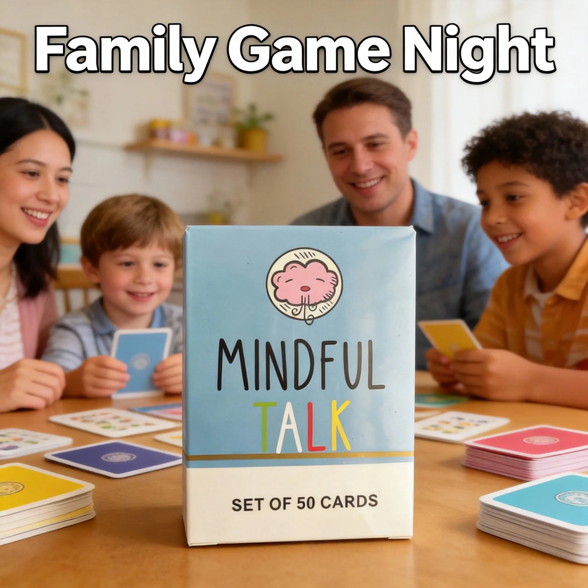 Family Conversation Card Game 50 Prompt Cards