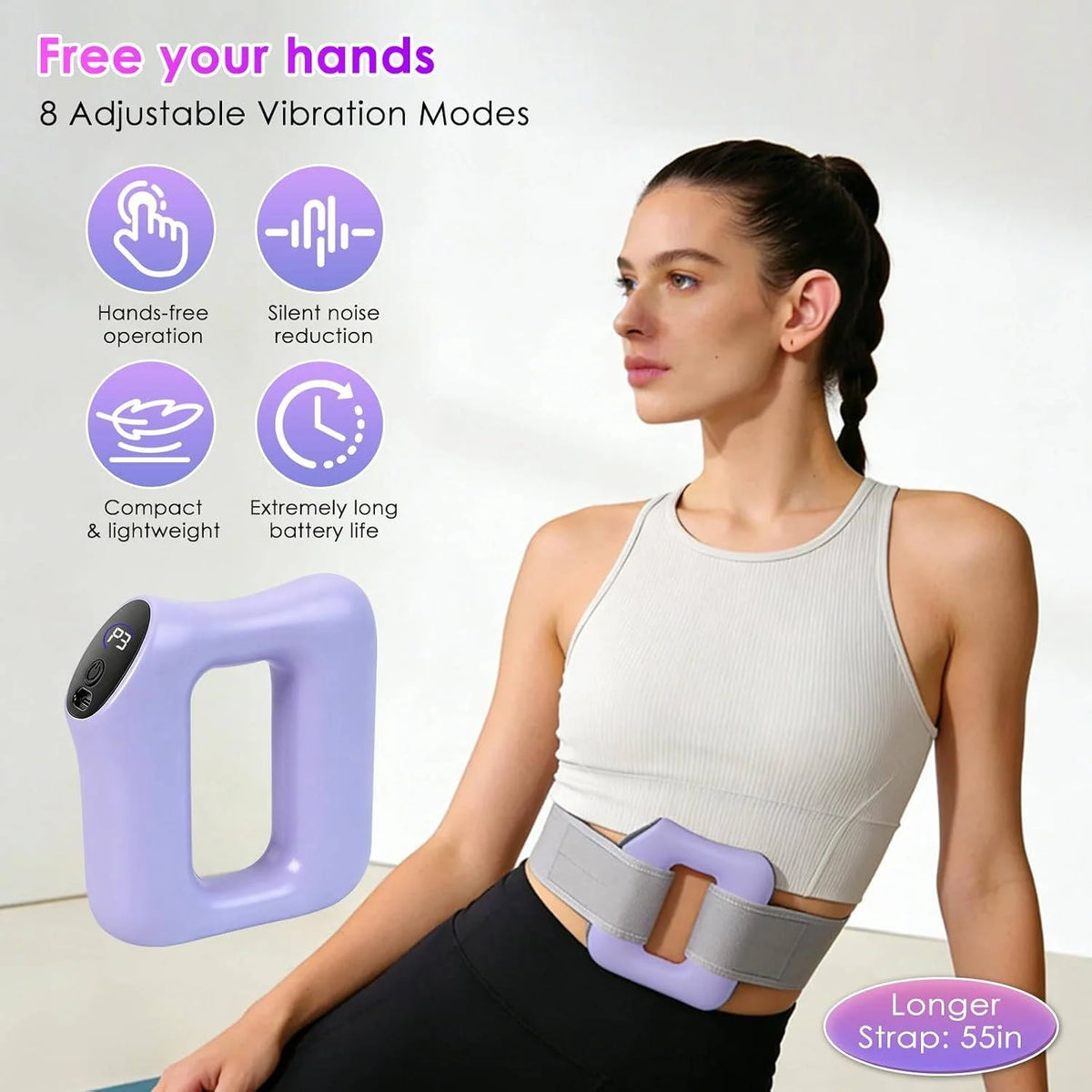 Fascia Ring Massager Hands-Free Dual-Motor & Warming