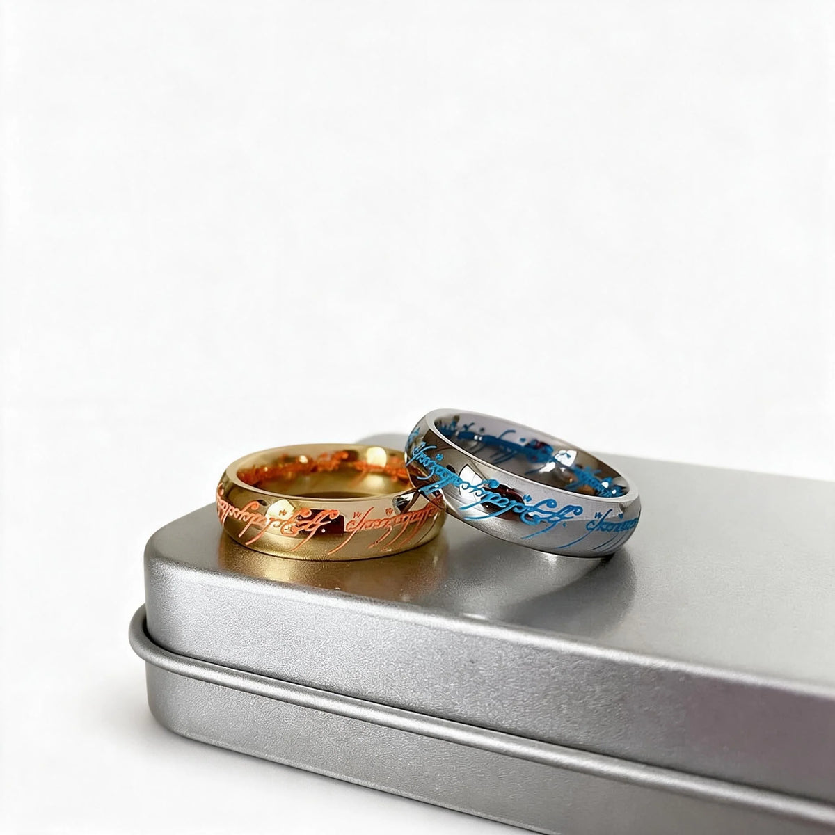 Fashion Ring Glow-in-the-Dark Engraved Rune Nickel-Free Hypoallergenic