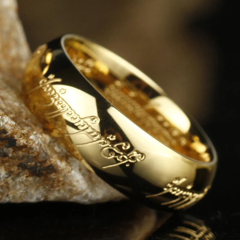 Fashion Ring Glow-in-the-Dark Engraved Rune Nickel-Free Hypoallergenic