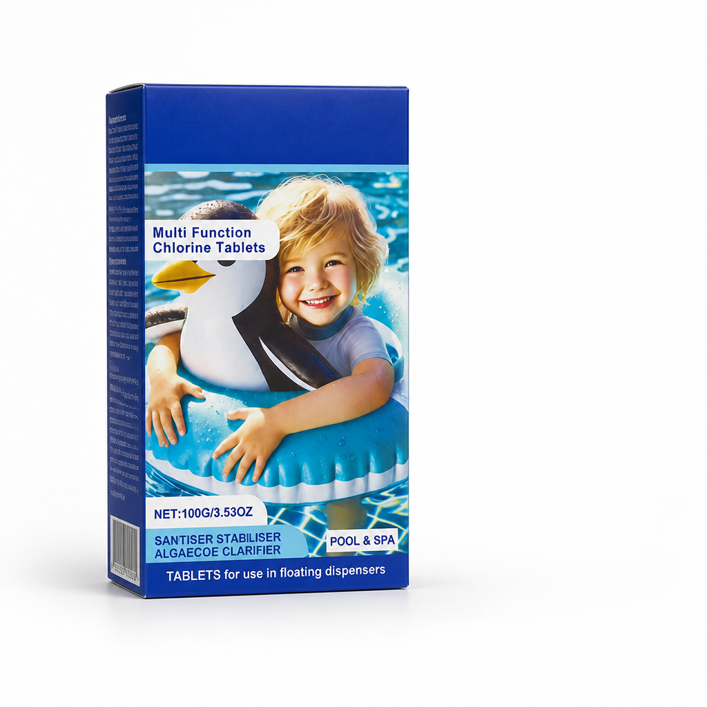 Fast-Dissolving Effervescent Pool Tablets (100 g)